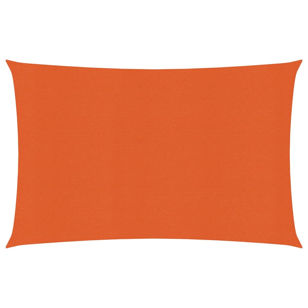 Zonnezeil 160 g/m² rechthoekig 4x5 m HDPE oranje
