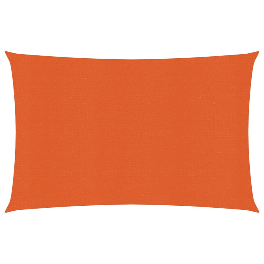 Zonnezeil 160 g/m² rechthoekig 4x5 m HDPE oranje