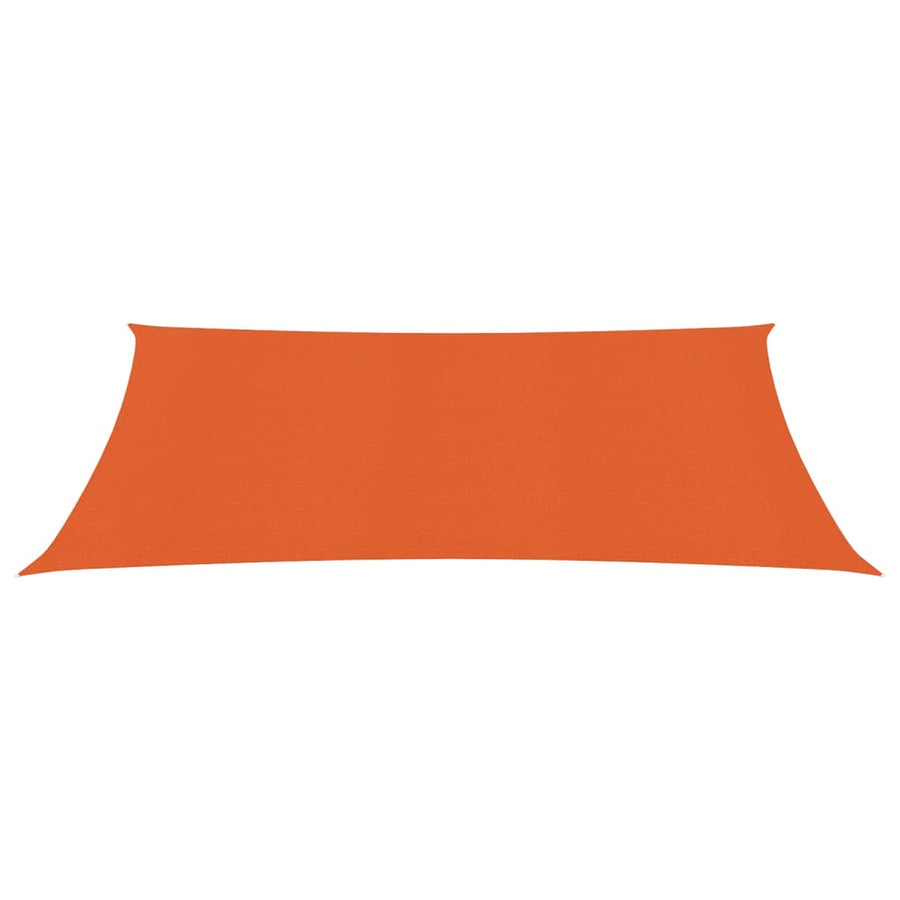 Zonnezeil 160 g/m² rechthoekig 4x5 m HDPE oranje