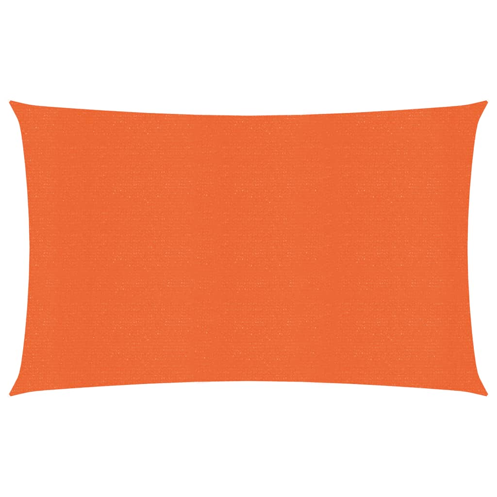 Zonnezeil 160 g/m² rechthoekig 5x7 m HDPE oranje