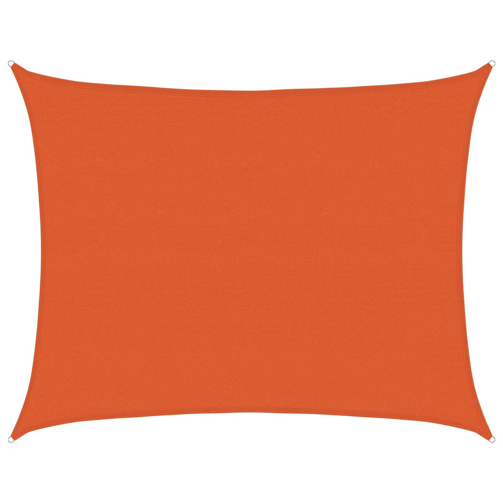 Zonnezeil 160 G/M² Rechthoekig Hdpe Oranje Orange 6 x 7 m
