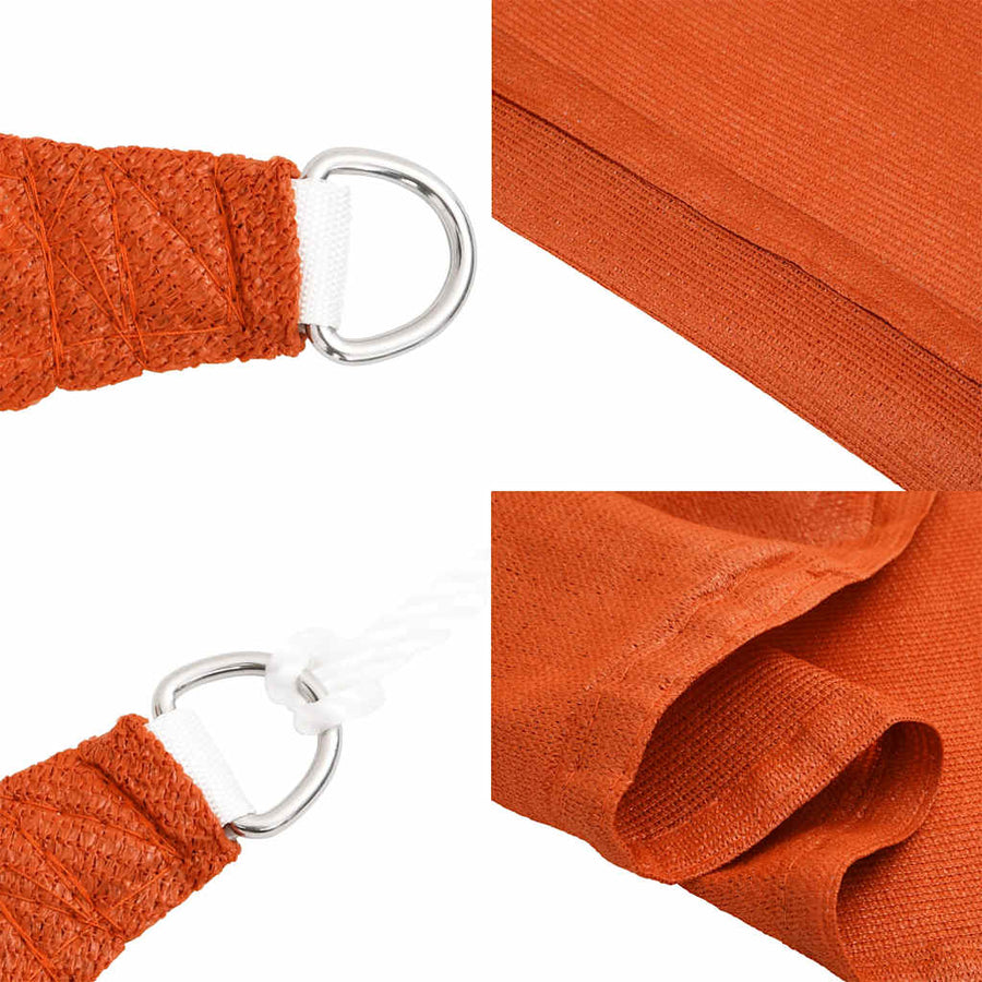 Zonnezeil 160 G/M² Driehoekig 2,5X2,5X3,5 M Hdpe Oranje 2.5 x 2.5 x 3.5 m