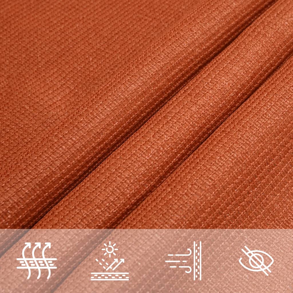 Zonnezeil 160 g/m² 4x4x4 m HDPE oranje