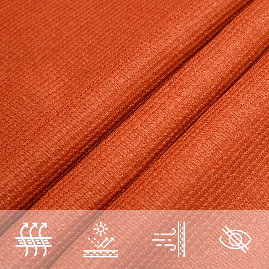 Zonnezeil 160 g/m² 4x4x4 m HDPE oranje
