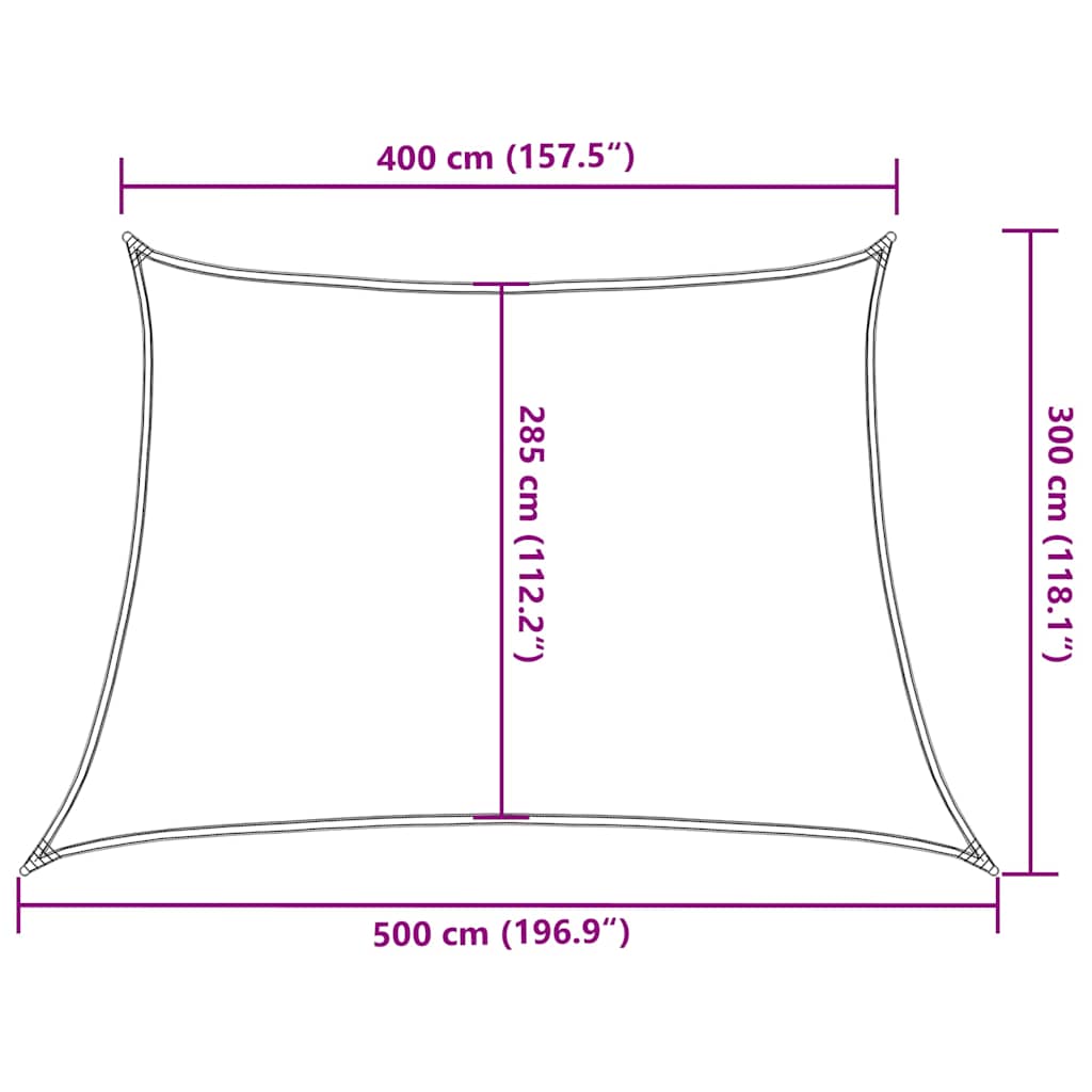 Zonnezeil 160 G/M² Trapezium Hdpe Oranje 4/5 x 3 m orange