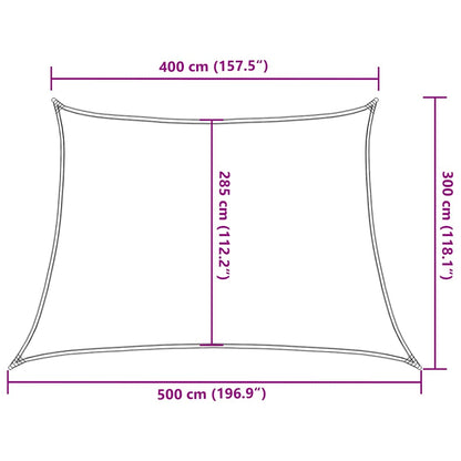 Zonnezeil 160 G/M² Trapezium Hdpe Oranje 4/5 x 3 m orange