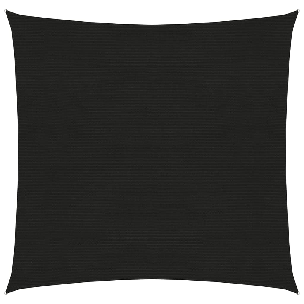Zonnezeil 160 g/m² 2,5x2,5 m HDPE zwart 2.5 x 2.5 m Zwart