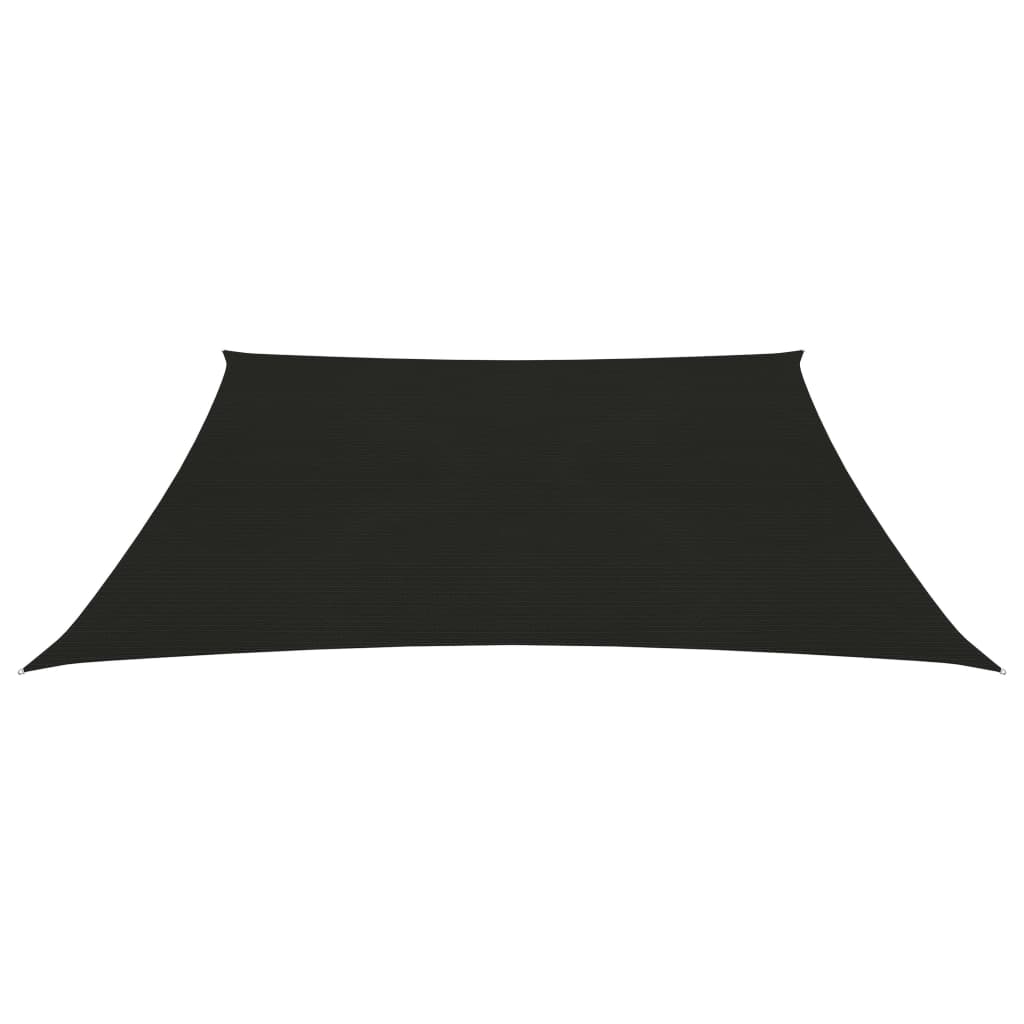 Zonnezeil 160 g/m² 2,5x2,5 m HDPE zwart 2.5 x 2.5 m Zwart