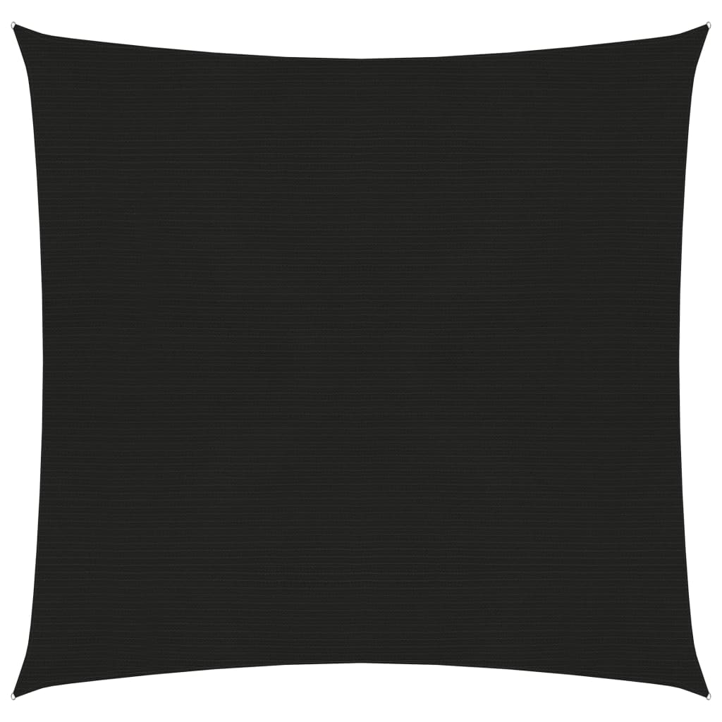 Zonnezeil 160 g/m² 3,6x3,6 m HDPE zwart 3.6 x 3.6 m Zwart