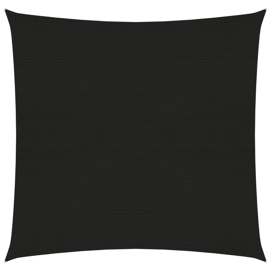 Zonnezeil 160 g/m² 3,6x3,6 m HDPE zwart 3.6 x 3.6 m Zwart