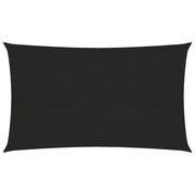 Zonnezeil 2x5 m HDPE zwart