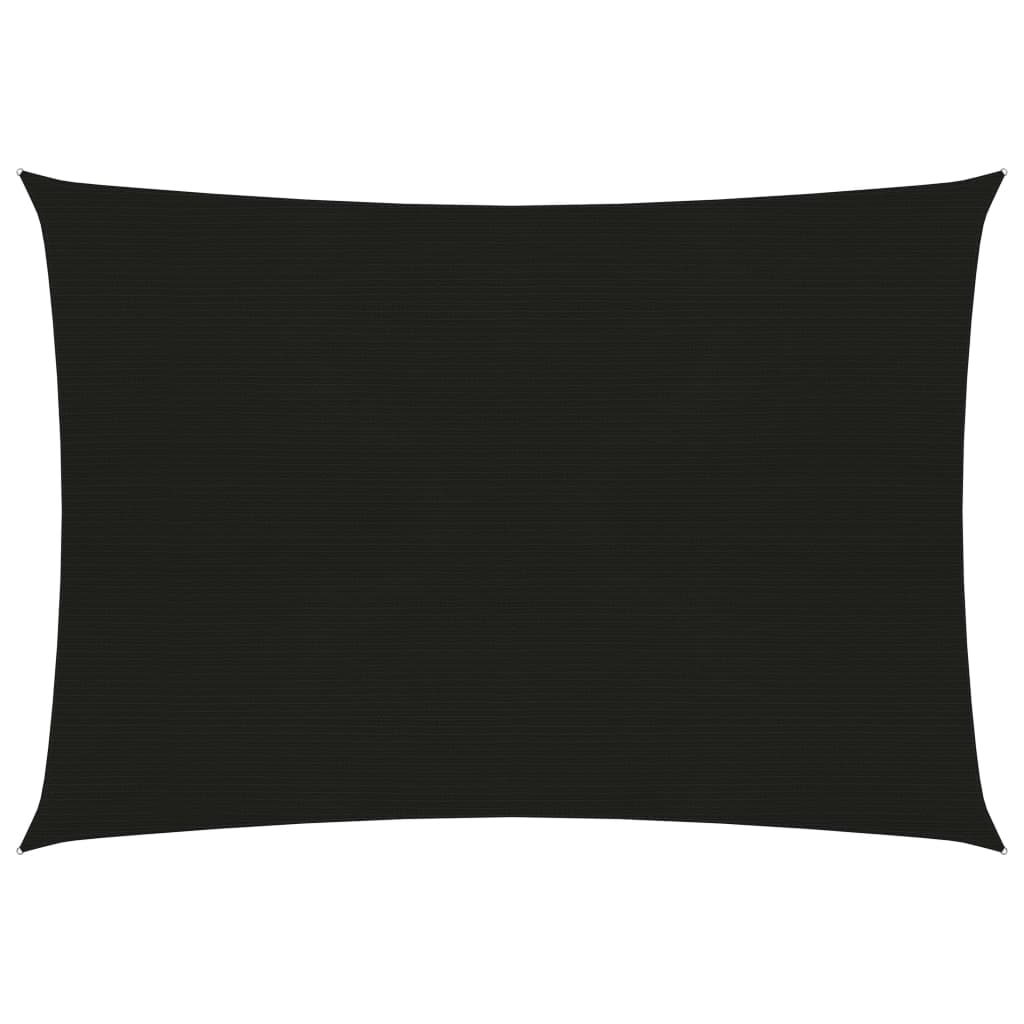 Zonnezeil 160 G/M² 2,5X4 M Hdpe Zwart 2.5 x 4 m
