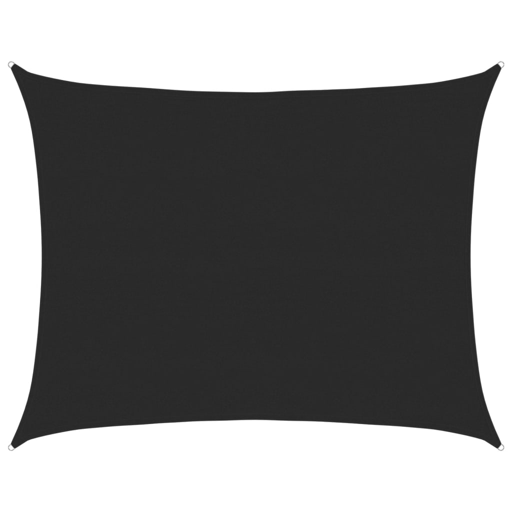 Zonnezeil 160 G/M² Rechthoekig Hdpe Zwart 6 x 8 m