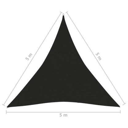 Zonnezeil 160 G/M² Hdpe Zwart 5 x 5 x 5 m