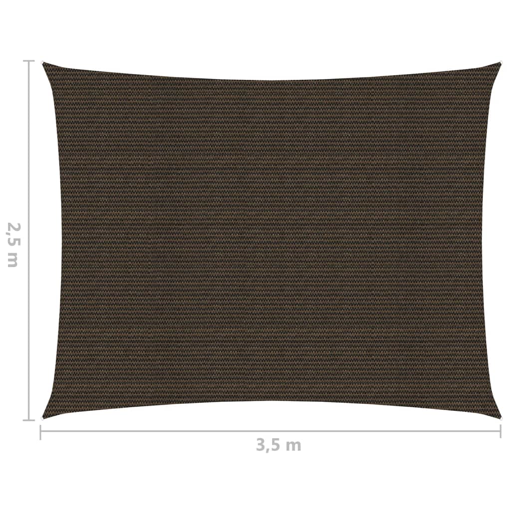 Zonnezeil 160 G/M² 2,5X3,5 M Hdpe Bruin 2.5 x 3.5 m