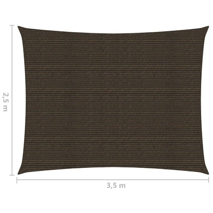 Zonnezeil 160 G/M² 2,5X3,5 M Hdpe Bruin 2.5 x 3.5 m