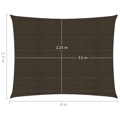 Zonnezeil 160 G/M² 2,5X4 M Hdpe Bruin 2.5 x 4 m