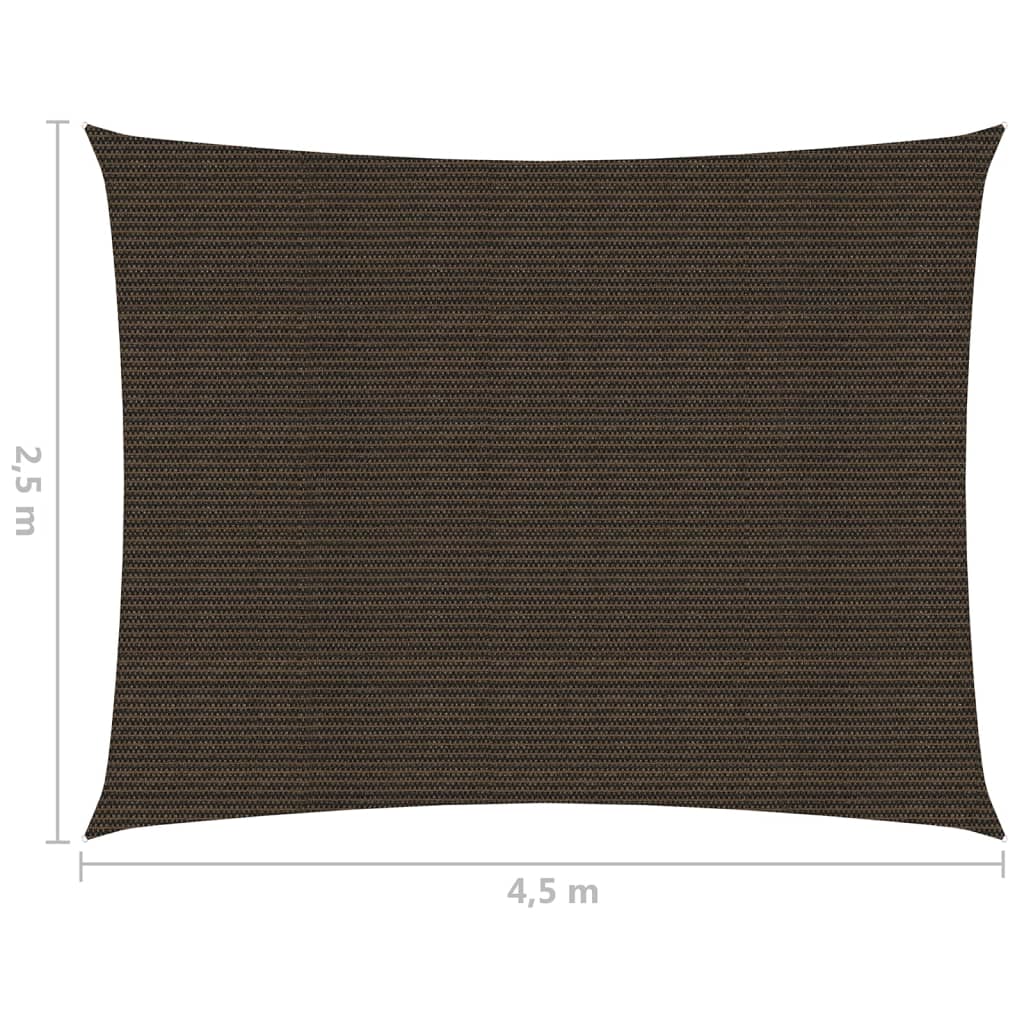 Zonnezeil 160 G/M² 2,5X4,5 M Hdpe Bruin Bruin 2.5 x 4.5 m