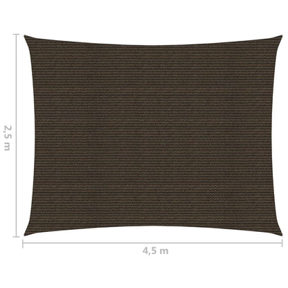 Zonnezeil 160 G/M² 2,5X4,5 M Hdpe Bruin Bruin 2.5 x 4.5 m