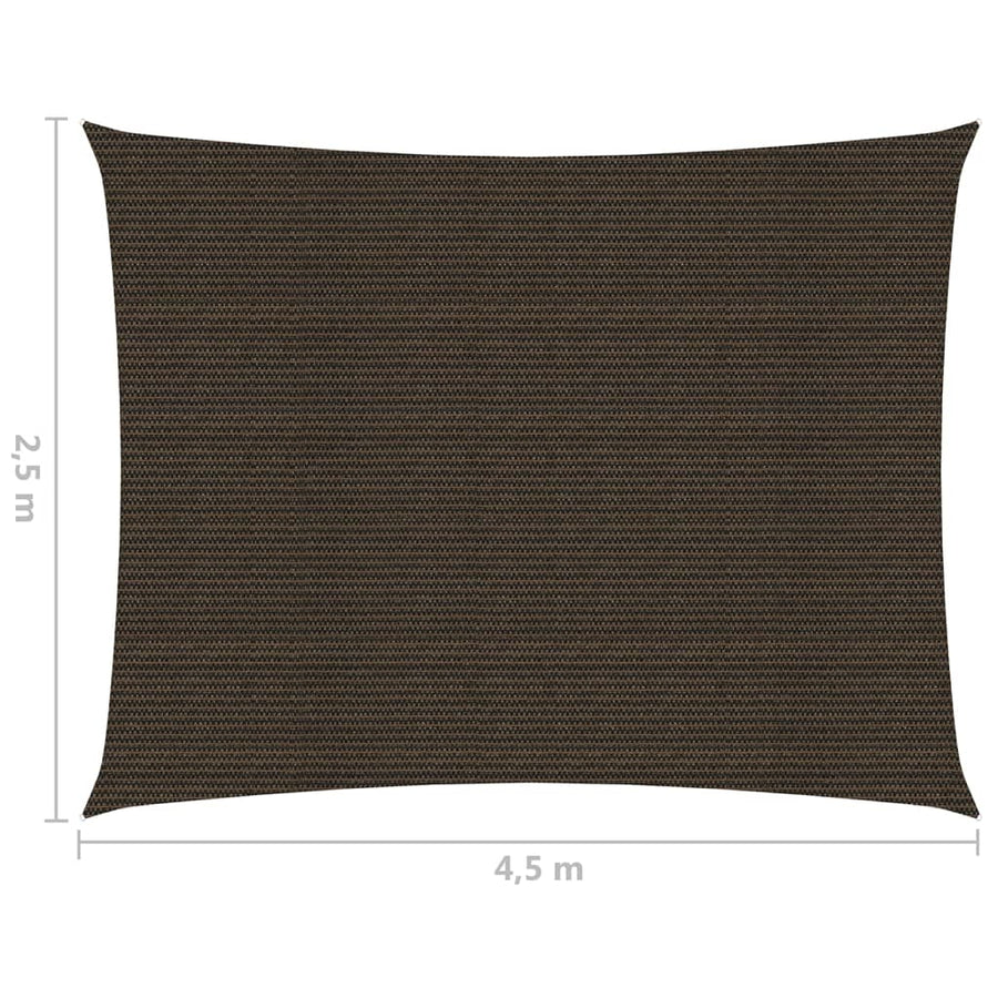 Zonnezeil 160 G/M² 2,5X4,5 M Hdpe Bruin Bruin 2.5 x 4.5 m