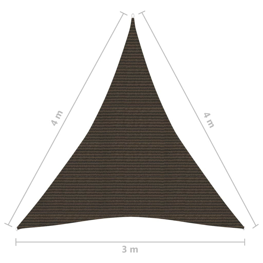 Zonnezeil 160 G/M² Hdpe Bruin 3 x 4 x 4 m