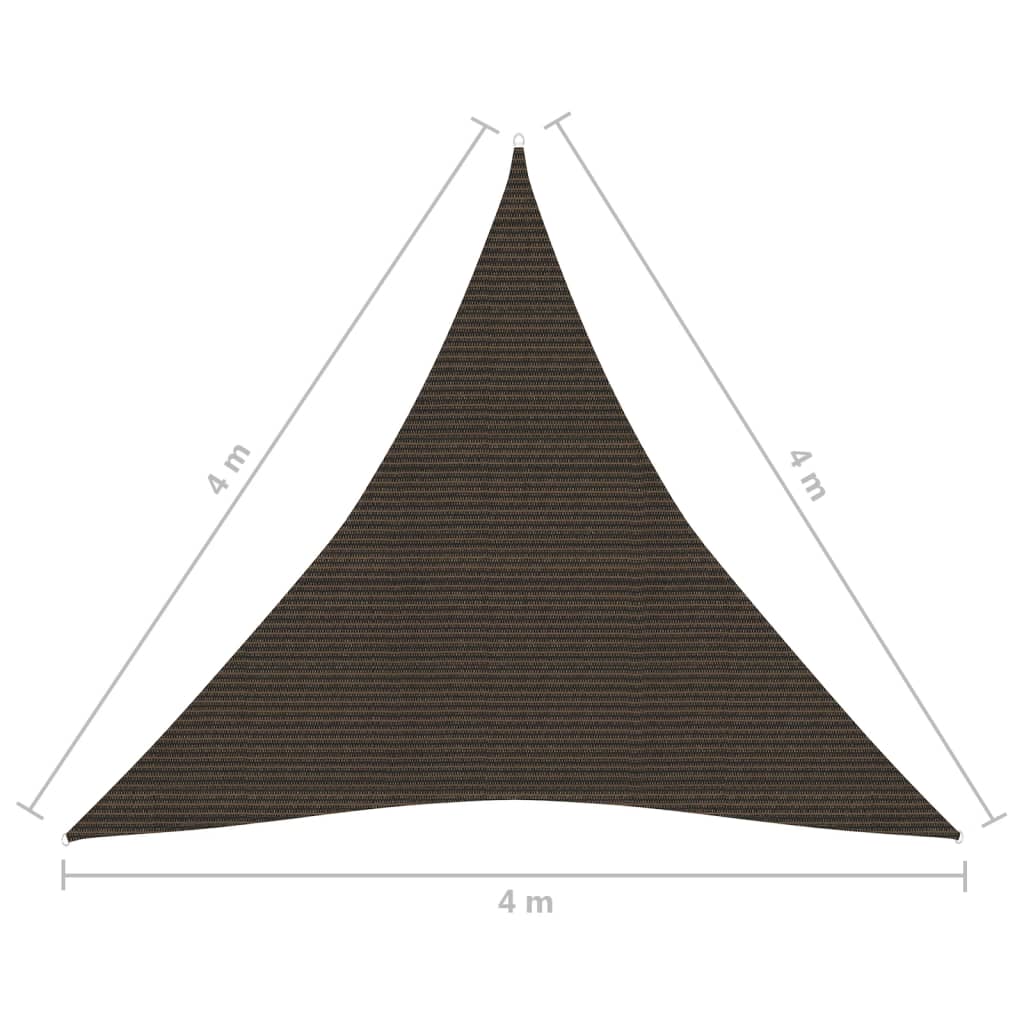 Zonnezeil 160 G/M² Hdpe Bruin 4 x 4 x 4 m