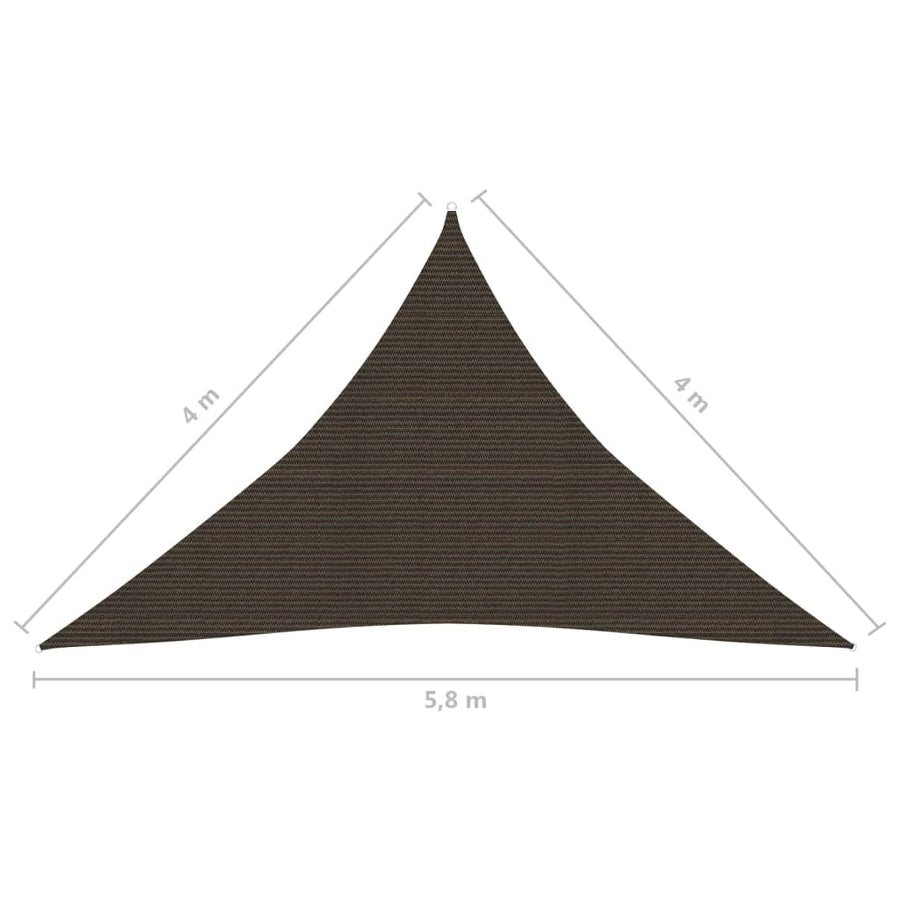 Zonnezeil 160 G/M² 4X4X5,8 M Hdpe Bruin 4 x 4 x 5.8 m
