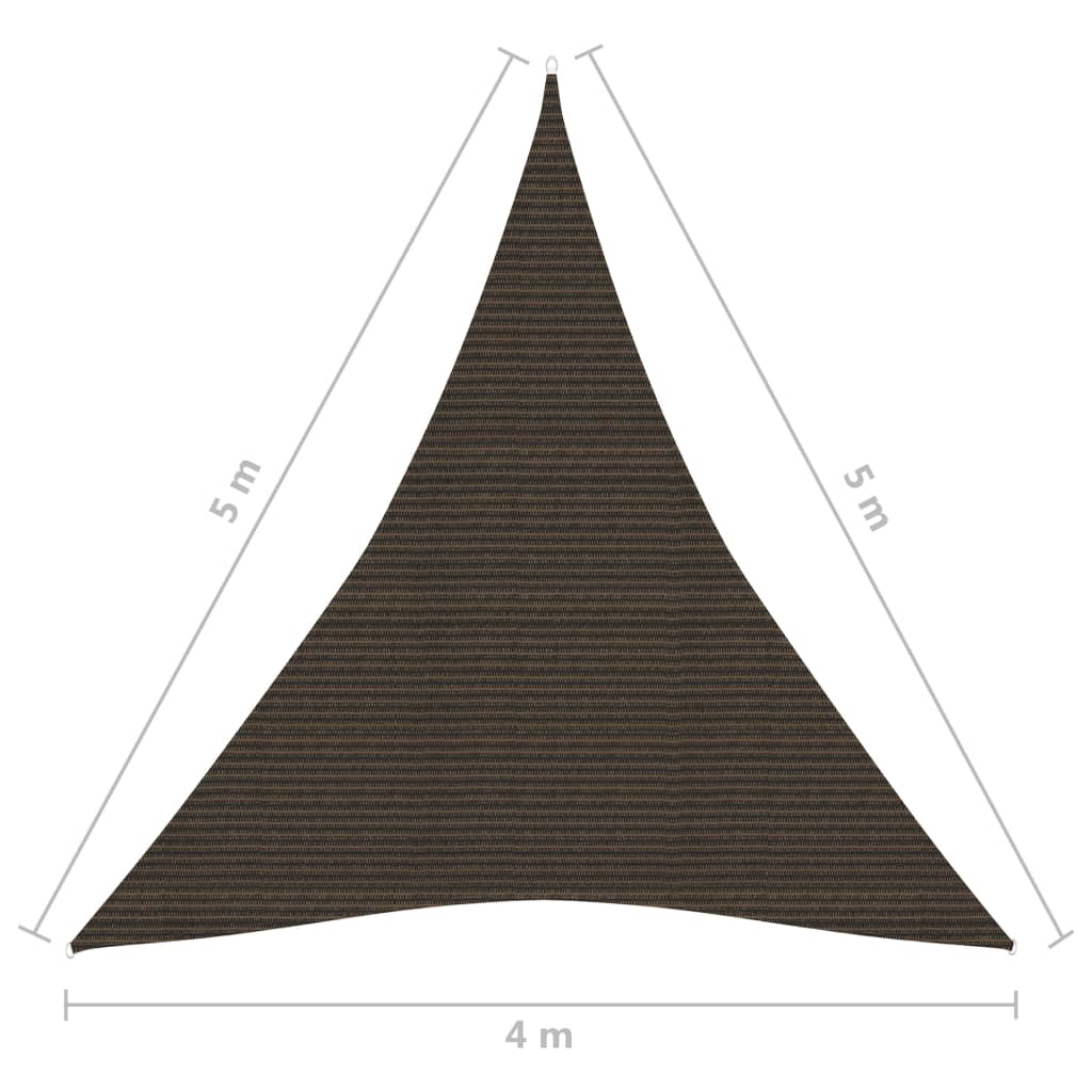 Zonnezeil 160 G/M² Hdpe Bruin 4 x 5 x 5 m