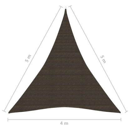 Zonnezeil 160 G/M² Hdpe Bruin 4 x 5 x 5 m