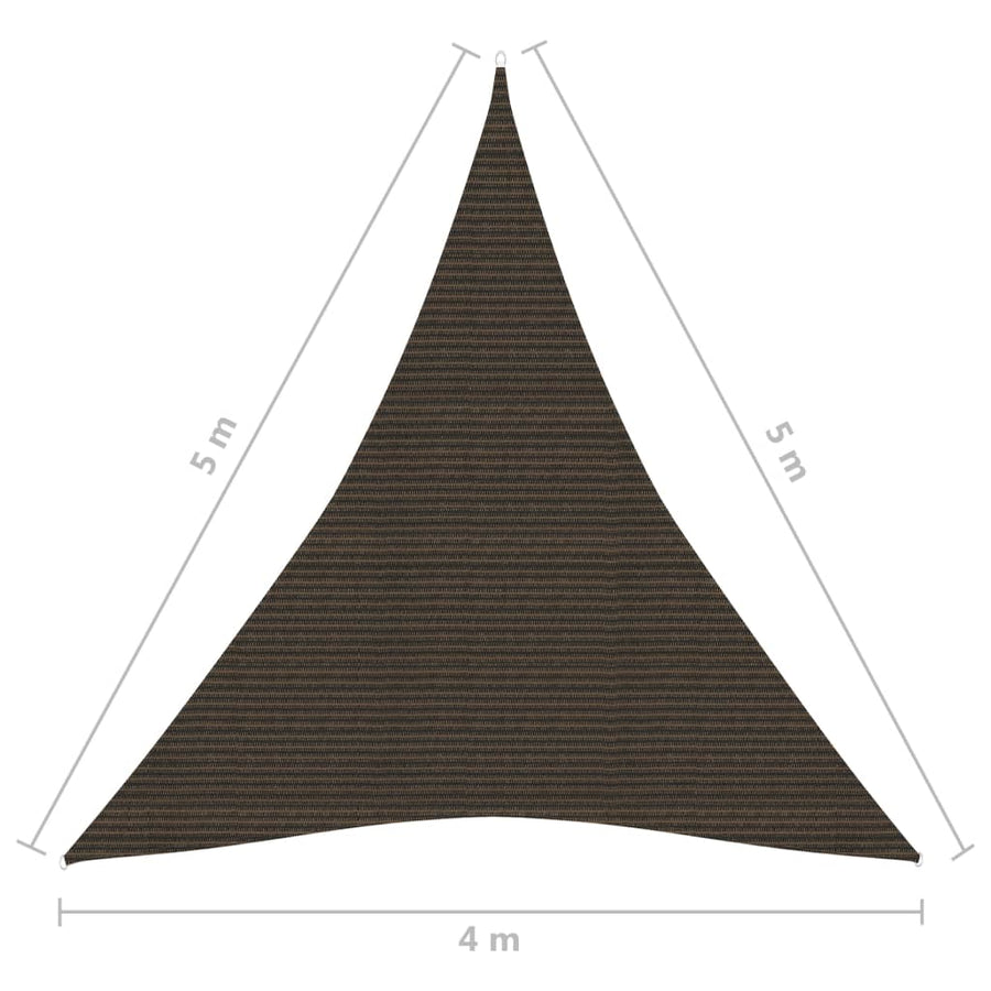 Zonnezeil 160 G/M² Hdpe Bruin 4 x 5 x 5 m
