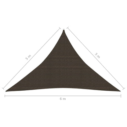 Zonnezeil 160 G/M² Hdpe Bruin 5 x 5 x 6 m