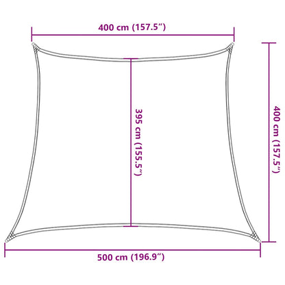 Zonnezeil 160 G/M² Trapezium Hdpe 4/5 x 4 m Bruin