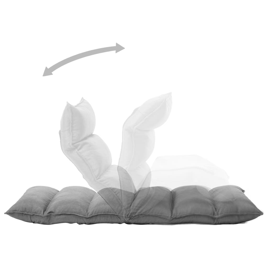 Vloerstoel Inklapbaar Stof Lichtgrijs