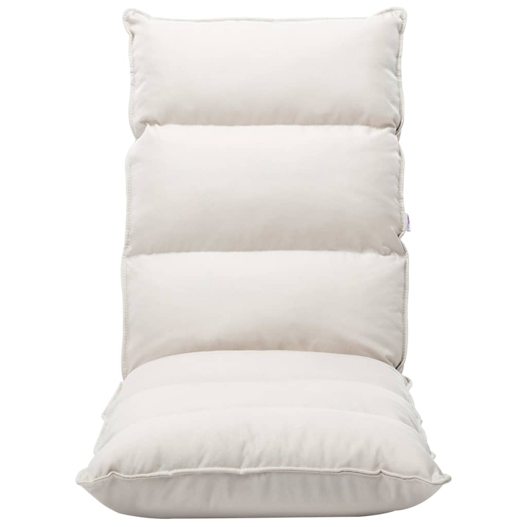 Vloerstoel Inklapbaar Stof Crème