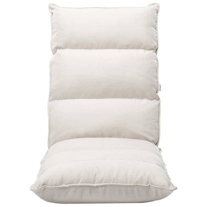 Vloerstoel Inklapbaar Stof Crème