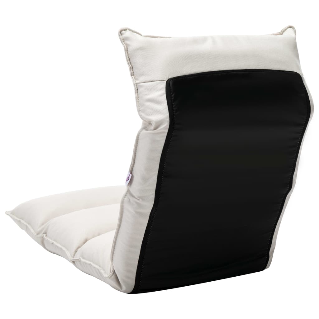 Vloerstoel Inklapbaar Stof Crème