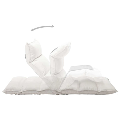 Vloerstoel Inklapbaar Stof Crème