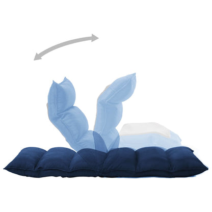 Vloerstoel Inklapbaar Stof Blauw