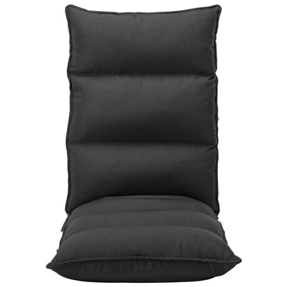 Vloerstoel Inklapbaar Stof Zwart