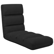 Floor chair foldable faux leather black