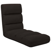 Floor chair foldable faux leather brown