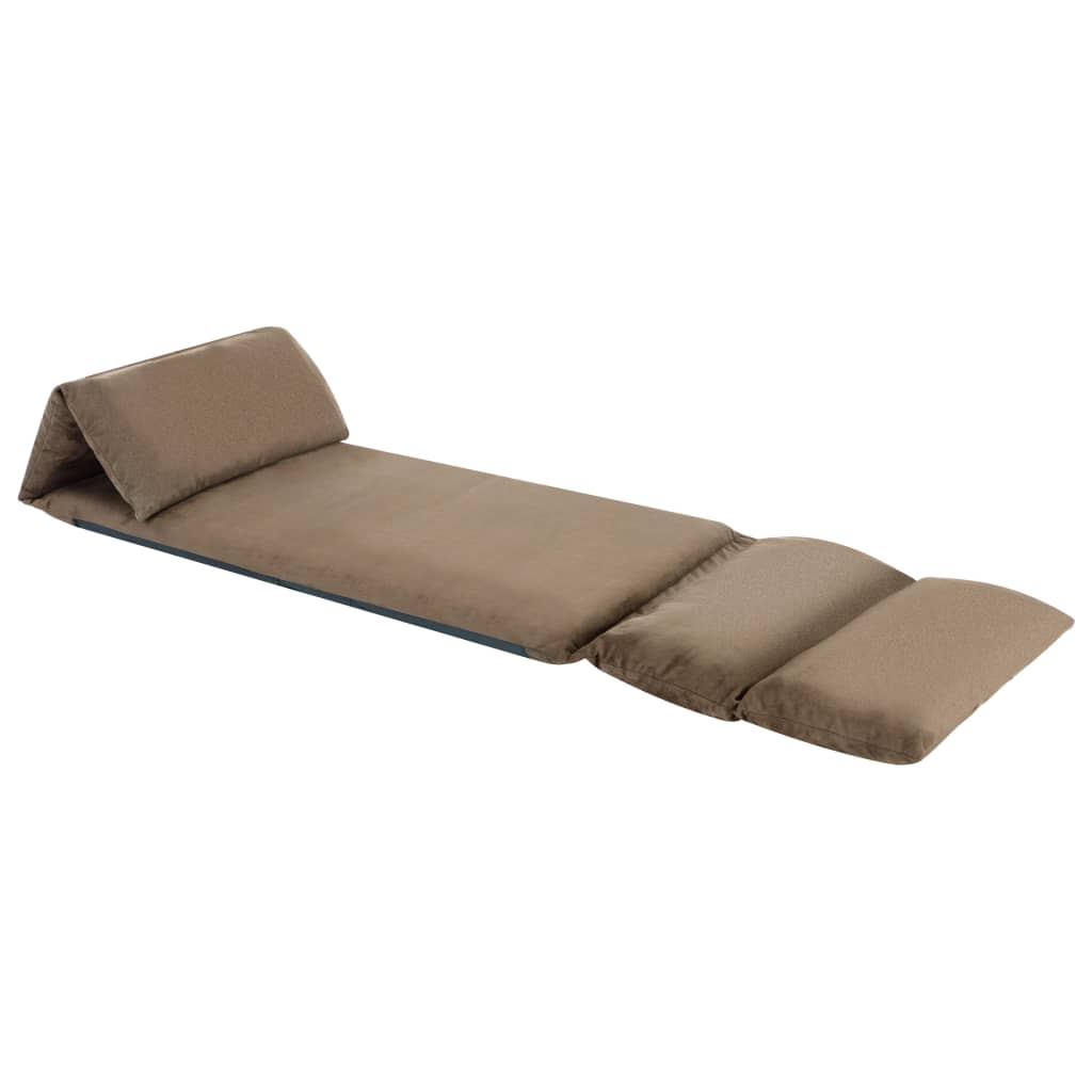 Vloerstoel Inklapbaar Microvezel Taupe 1