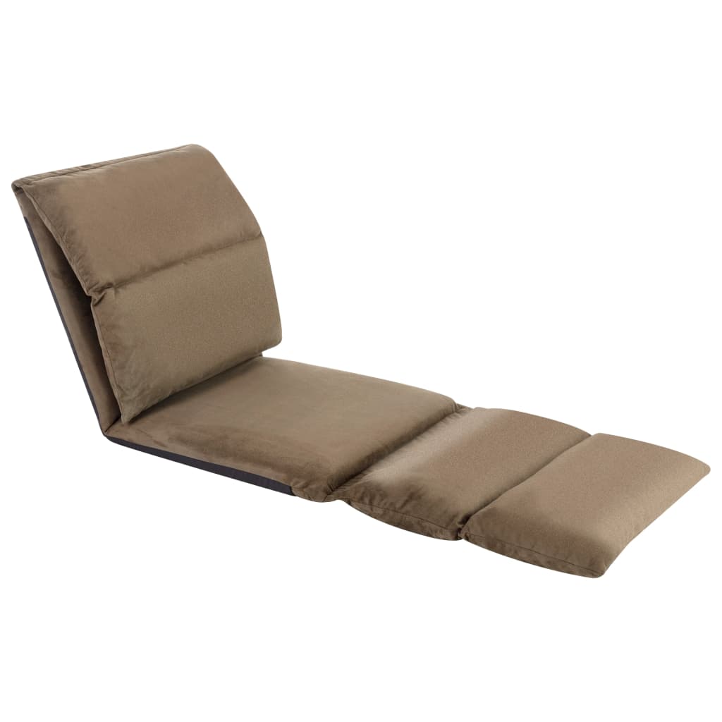 Vloerstoel Inklapbaar Microvezel Taupe 1