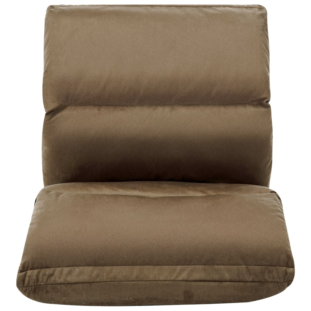 Vloerstoel Inklapbaar Microvezel Taupe 1