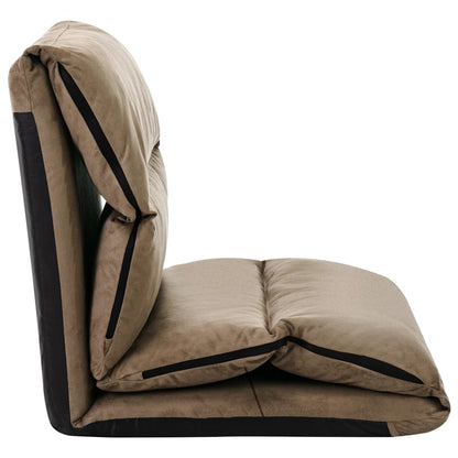 Vloerstoel Inklapbaar Microvezel Taupe 1