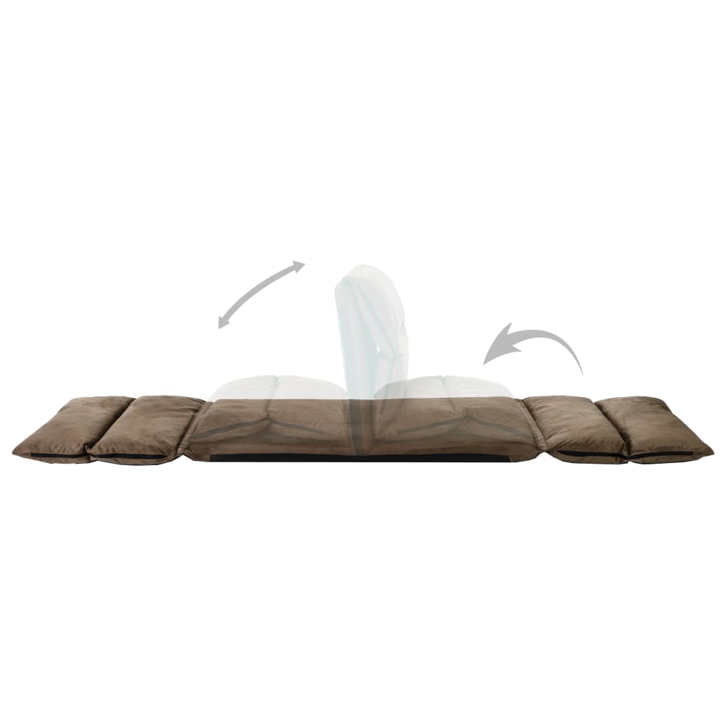 Vloerstoel Inklapbaar Microvezel Taupe 1