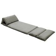 Vloerstoel inklapbaar microvezel donkergrijs 216x56x9 cm