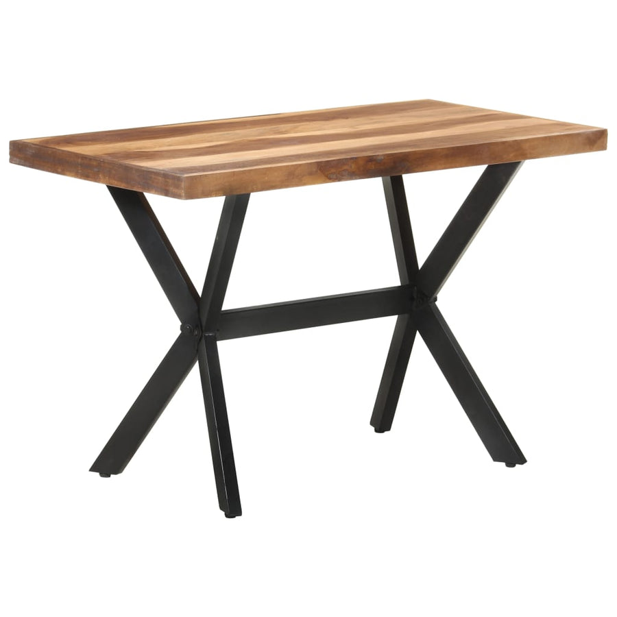 Eettafel Massief Hout Met Honingkleurige Afwerking 120 x 60 x 75 cm