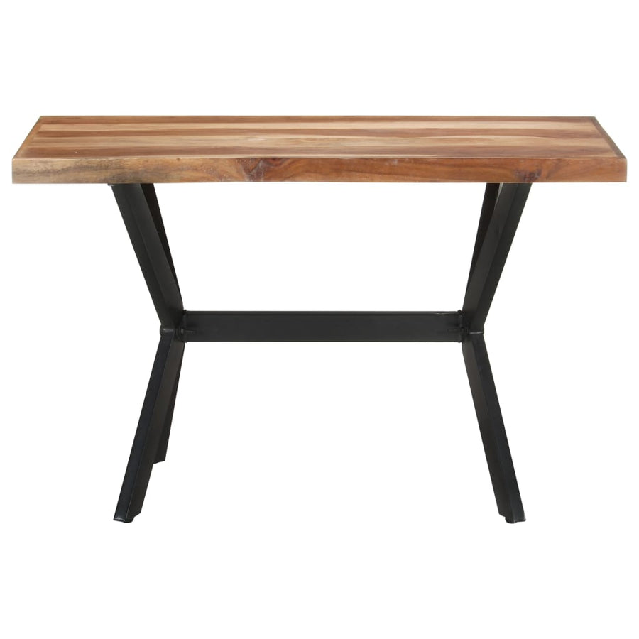 Eettafel Massief Hout Met Honingkleurige Afwerking 120 x 60 x 75 cm