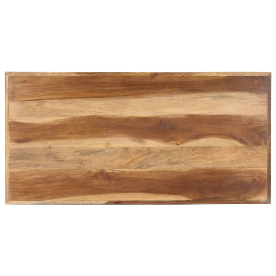 Eettafel Massief Hout Met Honingkleurige Afwerking 120 x 60 x 75 cm
